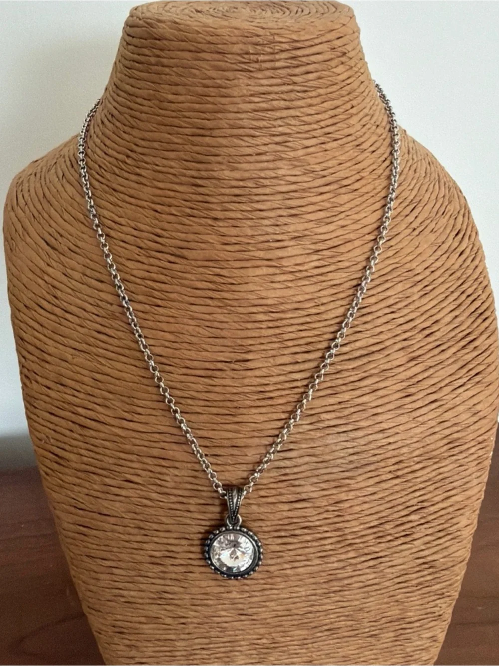 Wind and Fire Birthstone Necklace Swarovski Crystal April Birthstone 16-18 Inch